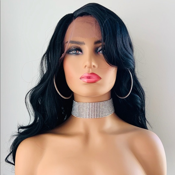 Beautiful Black 22” Heat Safe Lace Front Synthetic Wig - Picture 5 of 14